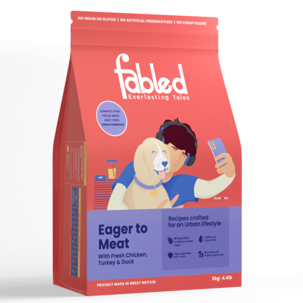 Fabled Eager to Meat Fresh Chicken Turkey and Duck Adult Dog Dry Food Online now