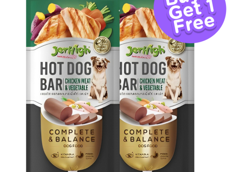 JerHigh Chicken & Vegetable Hot Dog Bar Dog Treats (Buy 1 Get 1) (Limited Shelf Life) Online Sale