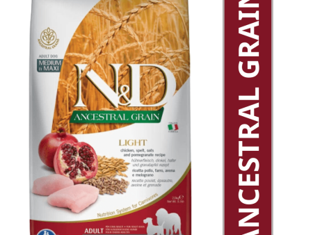 Farmina N&D Chicken & Pomegranate Ancestral Grain Light Adult Medium Maxi Dog Dry Food Online