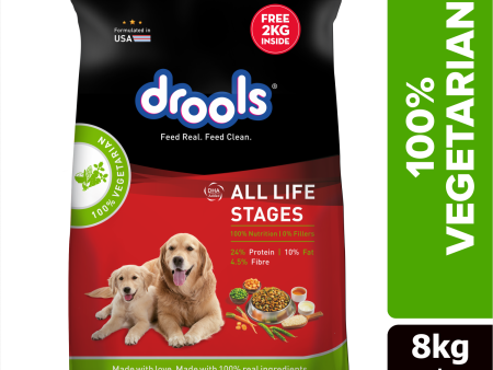 Drools 100% Vegetarian Puppy and Adult Dog Veg Dry Food (All Life Stages) Fashion