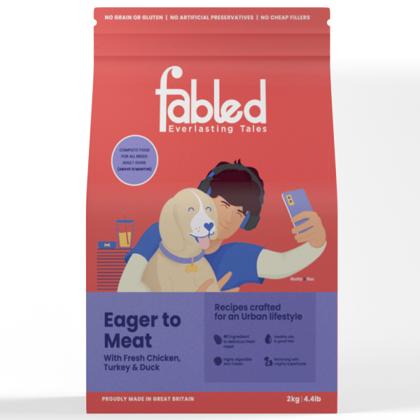 Fabled Eager to Meat Fresh Chicken Turkey and Duck Adult Dog Dry Food Online now