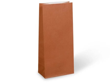 Earth Collection Burnt Orange Paper Party Bags 22cm x 10cm - Packet of 12 For Sale