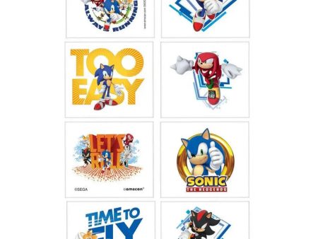 Sonic the Hedgehog Tattoos - 8 Pkt Online Hot Sale