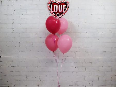 Love Triangles Heart Shaped Balloon Bouquet Cheap