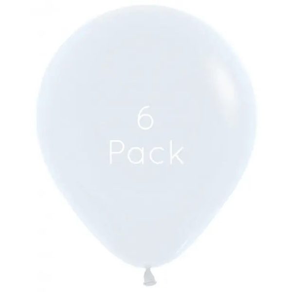 45cm White Giant Balloons - 6 Pkt Cheap