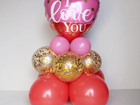 I Love You Confetti Valentines Mini Balloon Sculpture Cheap