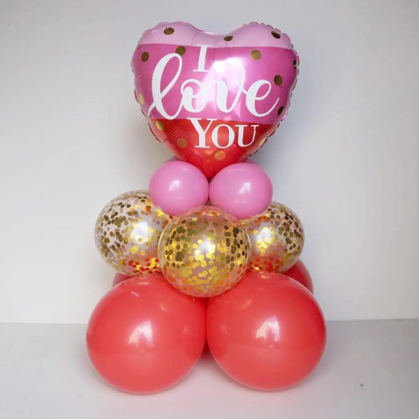 I Love You Confetti Valentines Mini Balloon Sculpture Cheap