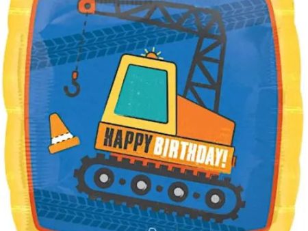 Construction Happy Birthday Foil Balloon For Sale