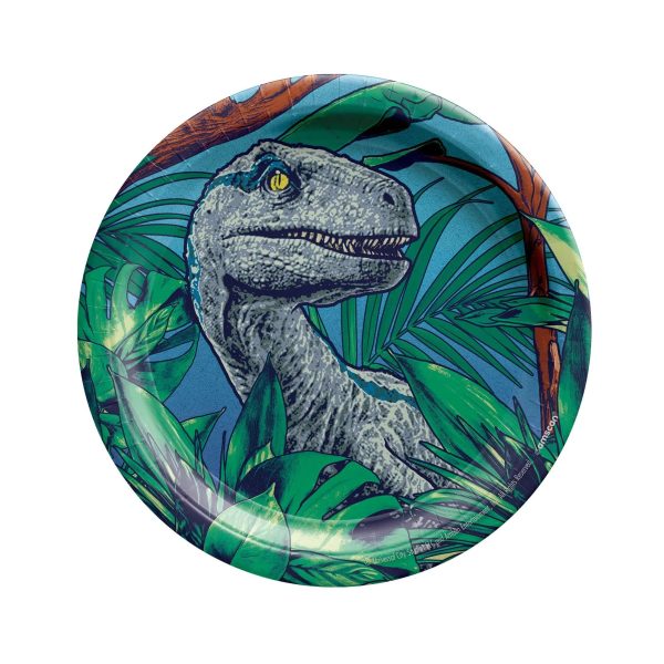 Jurassic Into the Wild Plates - Lunch 8 Pkt Online Sale