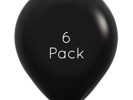 45cm Black Giant Balloons - 6 Pkt Hot on Sale