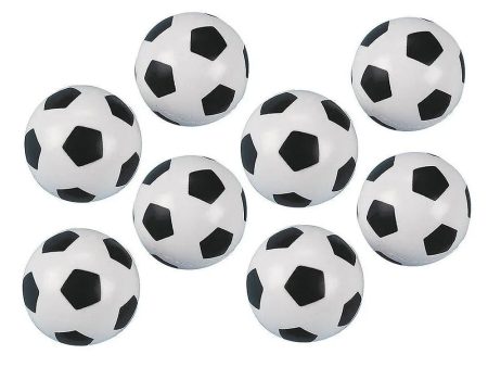 3D Soccer Bouncy Balls - 8 Pkt on Sale