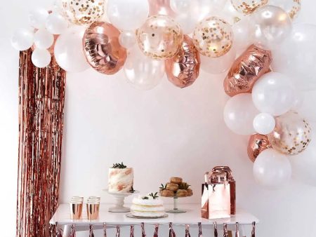 Ginger Ray Rose Gold Balloon Arch Kit Hot on Sale