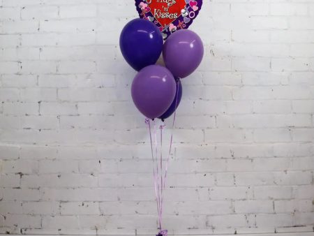 Purple Hugs N Kisses Balloon Bouquet Online Hot Sale