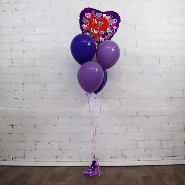 Purple Hugs N Kisses Balloon Bouquet Online Hot Sale