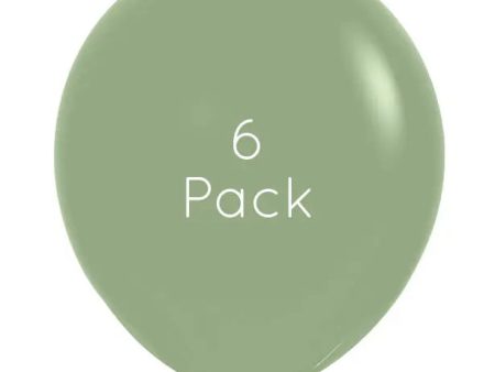 45cm Eucalyptus Giant Balloons - 6 Pkt Supply