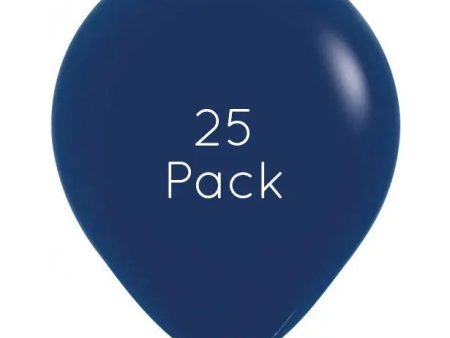 45cm Navy Blue Giant Balloons - 25 Pkt For Discount