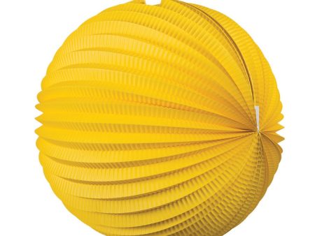 Yellow Accordion Lantern - 25cm For Cheap