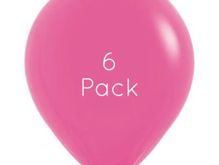 45cm Fuchsia Giant Balloons - 6 Pkt Online now