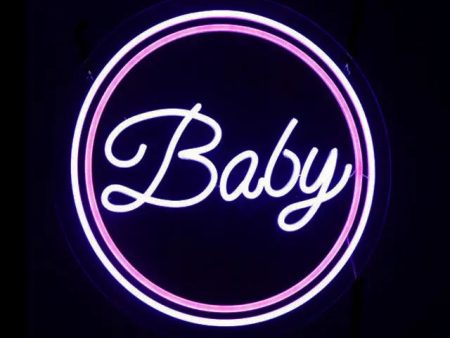 Pink Baby LED Neon Light Sign Hire Cheap