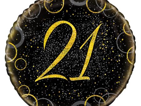 Glitz Gold 21st Birthday Foil Balloon Cheap