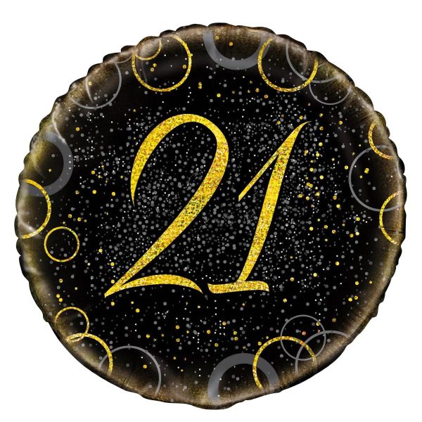 Glitz Gold 21st Birthday Foil Balloon Cheap