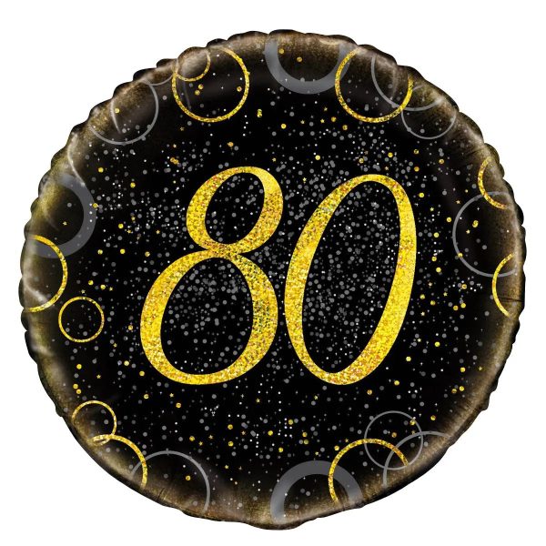 Glitz Gold 80th Birthday Foil Balloon on Sale