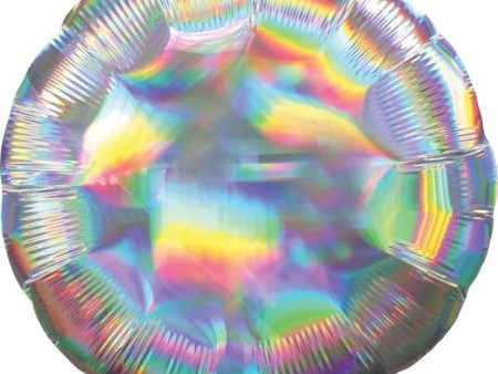 Iridescent Holographic Silver Round Foil Balloon Cheap