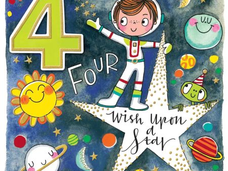 Rachel Ellen Astronaut 4th Birthday Card Online