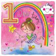 Rachel Ellen 1 Today Fairy & Rainbow Birthday Card Discount