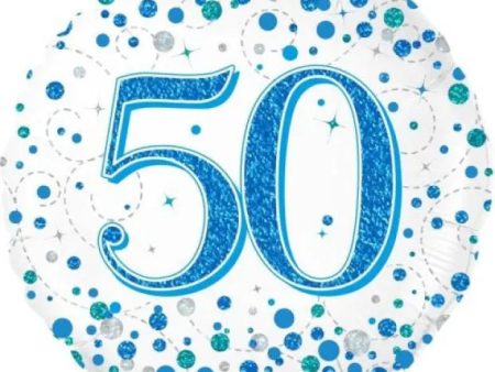 Sparkling Blue Fizz 50th Foil Balloon Online Hot Sale