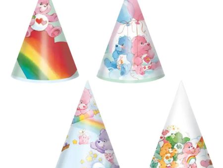 Care Bears Mini Party Hats - 8 Pkt Supply