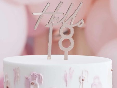 Ginger Ray Rose Gold 18th Birthday Cake Topper Online