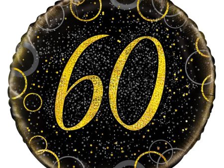 Glitz Gold 60th Birthday Foil Balloon For Cheap