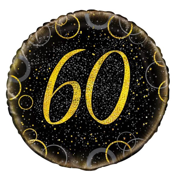 Glitz Gold 60th Birthday Foil Balloon For Cheap