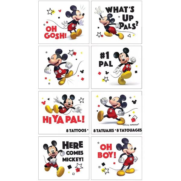 Mickey Mouse Forever Tattoos - 8 Pkt Cheap