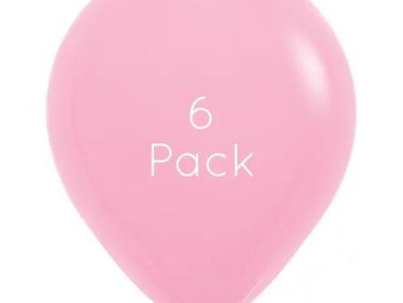 45cm Fashion Pink Giant Balloons - 6 Pkt Cheap