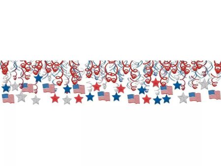 4th of July Hanging Swirl Decorations For Cheap