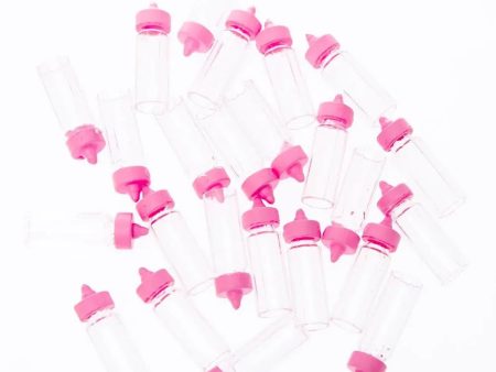 Pink Mini Baby Bottles - 24 Pack Supply