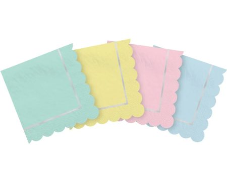 Pretty Pastels Napkins - Beverage 16 Pkt Online