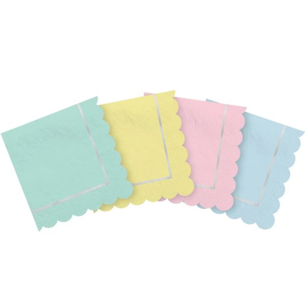 Pretty Pastels Napkins - Beverage 16 Pkt Online