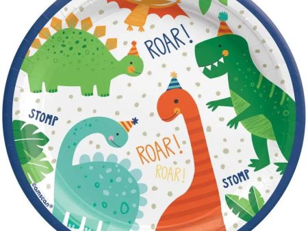 Dino-Mite Dinosaur Plates - Lunch 8 Pkt For Cheap