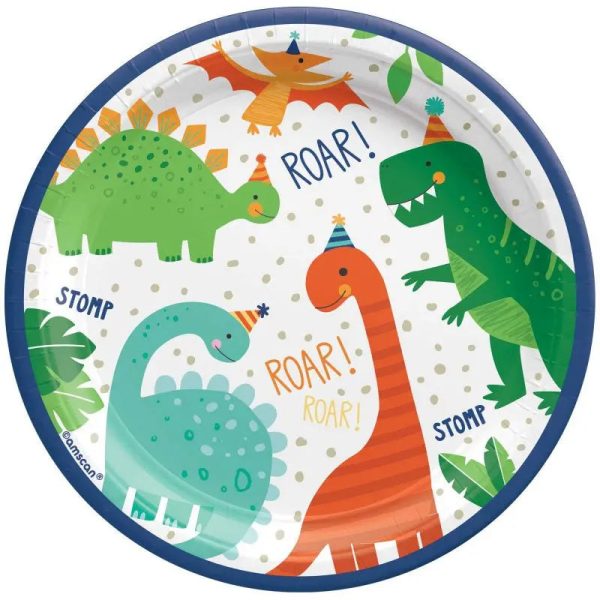 Dino-Mite Dinosaur Plates - Lunch 8 Pkt For Cheap