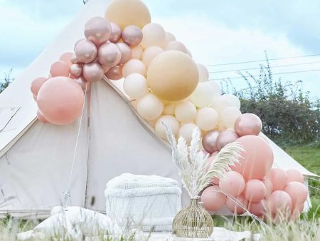 Ginger Ray Luxe Peach Nude & Rose Gold Balloon Arch Kit For Discount