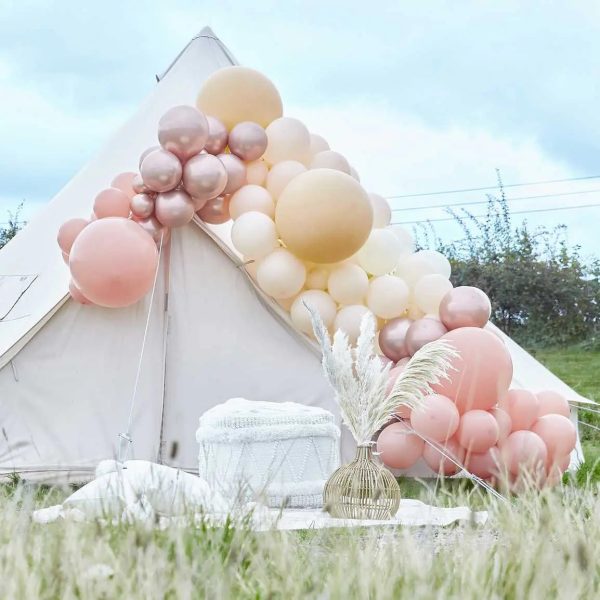 Ginger Ray Luxe Peach Nude & Rose Gold Balloon Arch Kit For Discount