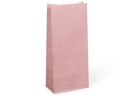 Earth Collection Dusty Pink Paper Party Bags 22cm x 10cm - Packet of 12 Fashion