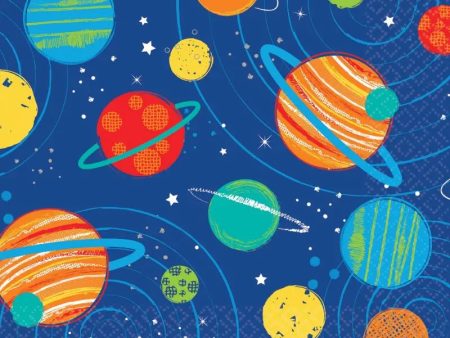 Blast Off Birthday Napkins - Beverage 16 Pkt Online Sale