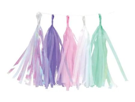 Pastel Iridescent Tassel Garland For Cheap