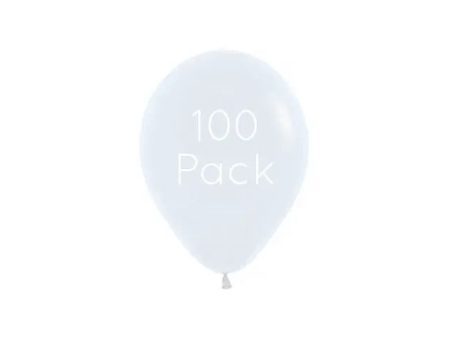 White Mini Balloons - 100 Pkt Online now