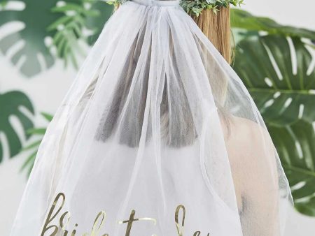 Ginger Ray Botanical Hen Party Bridal Crown with Veil For Discount