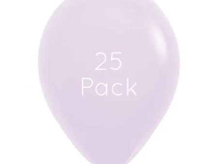 Pastel Matte Lilac Balloons - 25 Pkt Online Hot Sale